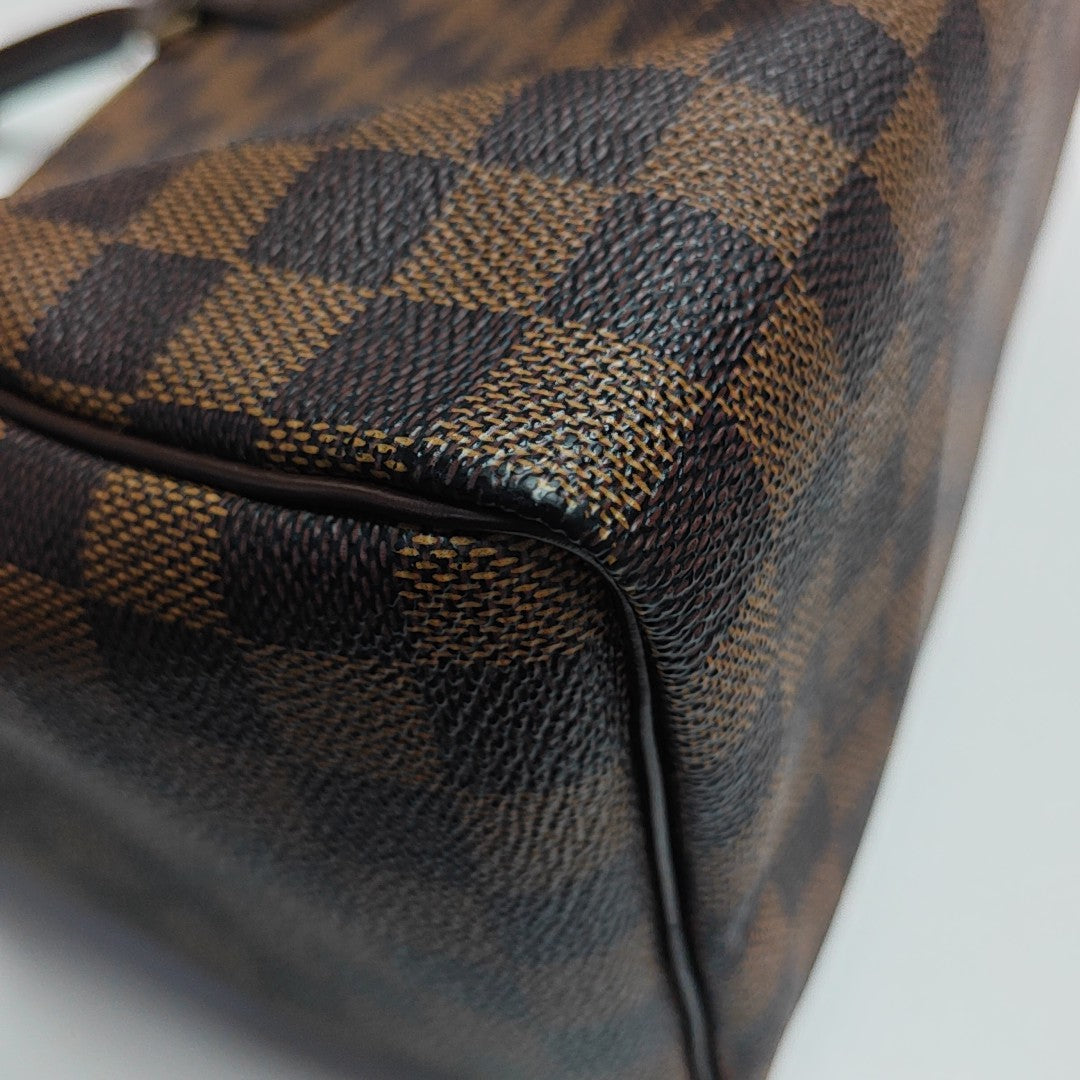 SPEEDY 25 Damier Ebene Coated Canvas Brown