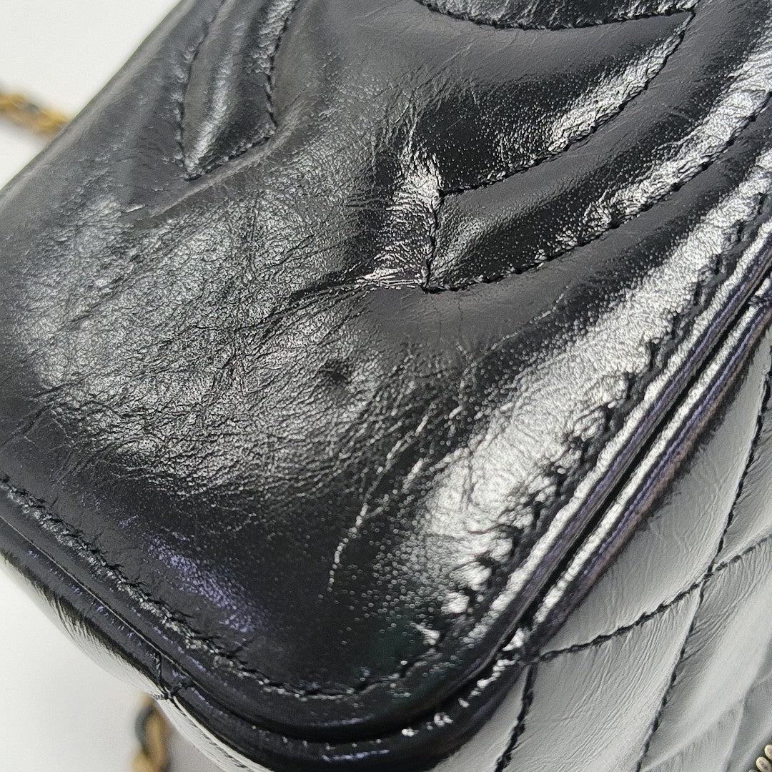 VANITY CASE Small Quilted Calfskin Black