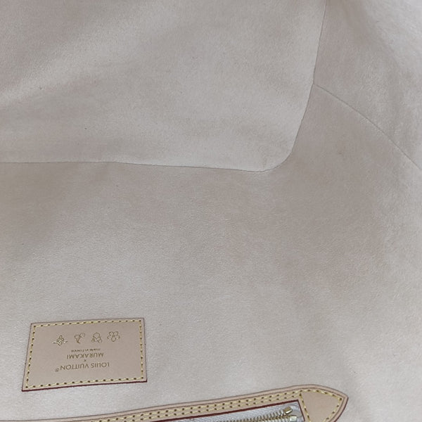 LV × TM NEVERFULL MM Monogram Coated Canvas White