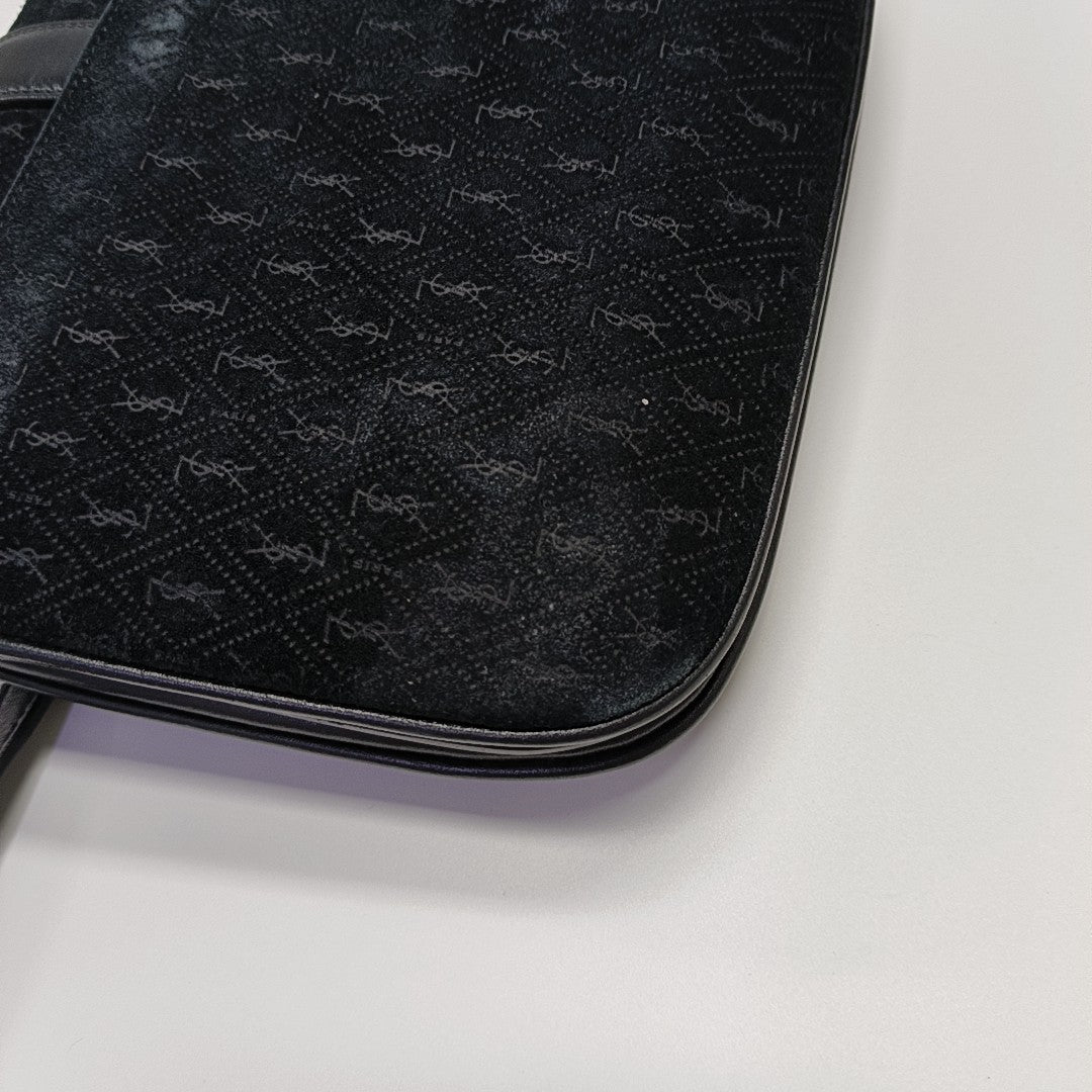 MONOGRAM ALL OVER Small Suede Black