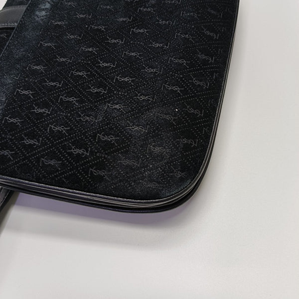 MONOGRAM ALL OVER Small Suede Black
