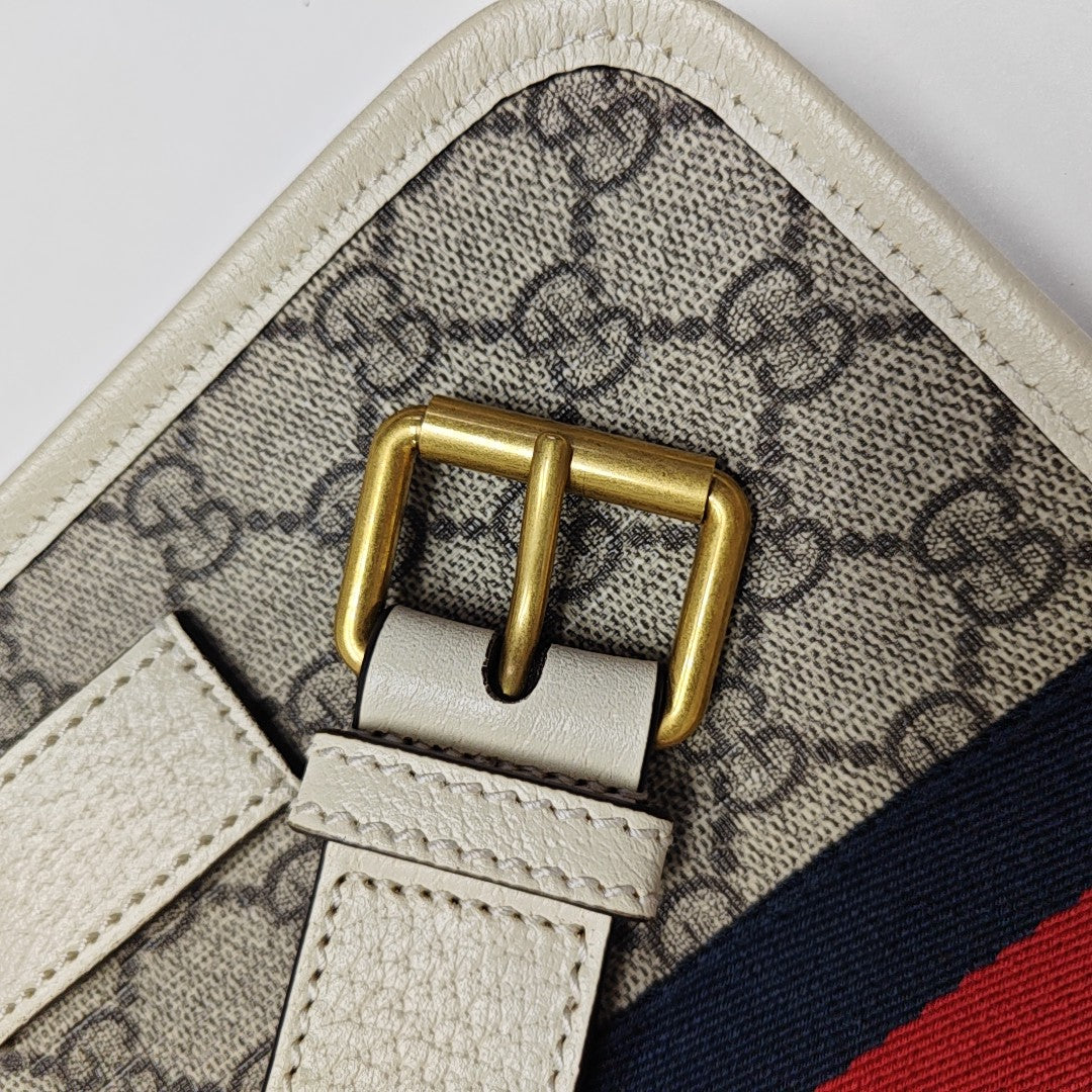Ophidia Mini Monogram Coated Canvas Beige