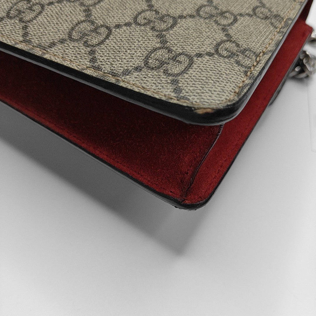 Dionysus Mini Monogram Coated Canvas Beige