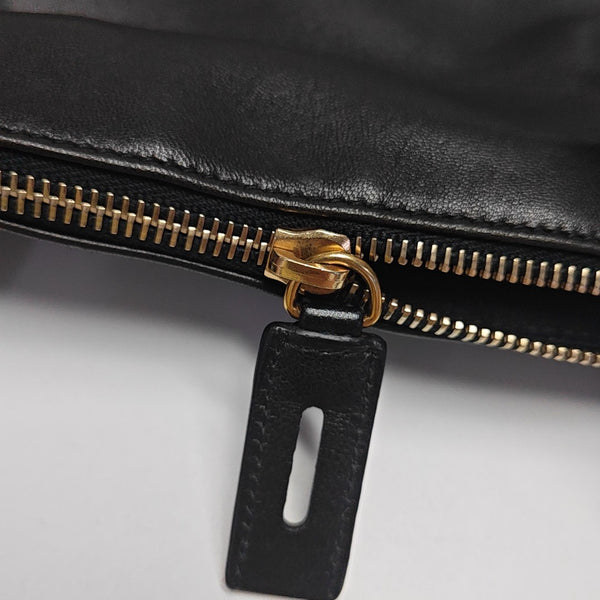 Calfskin Top Handle Bag Brown