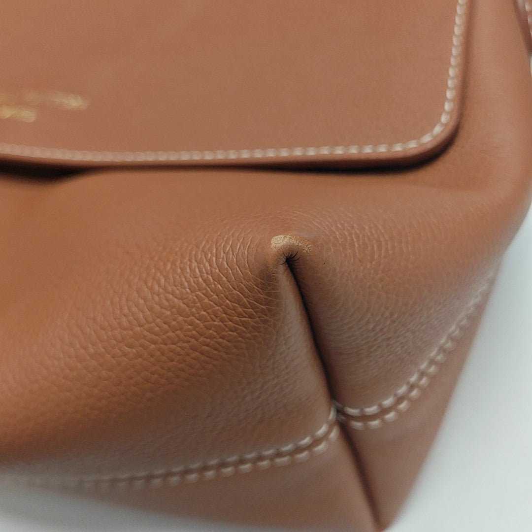 Calfskin Shoulder Bag Brown