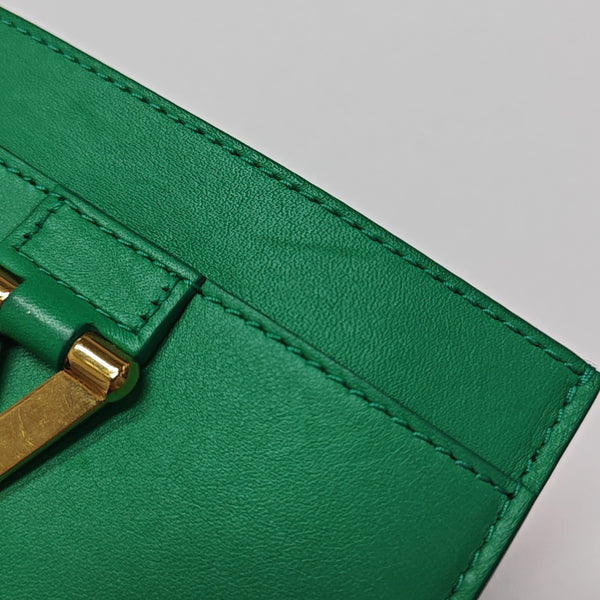 Calfskin Card Holder Green