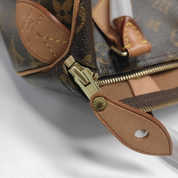 SPEEDY 30 Monogram Coated Canvas Brown