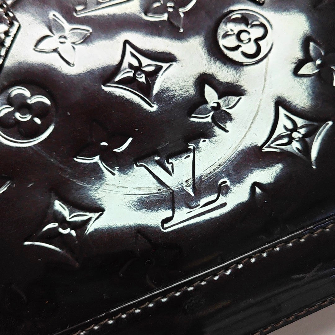 ALMA BB Monogram Patent Leather Brown