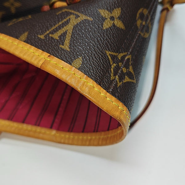 NEVERFULL MM Monogram Coated Canvas Brown