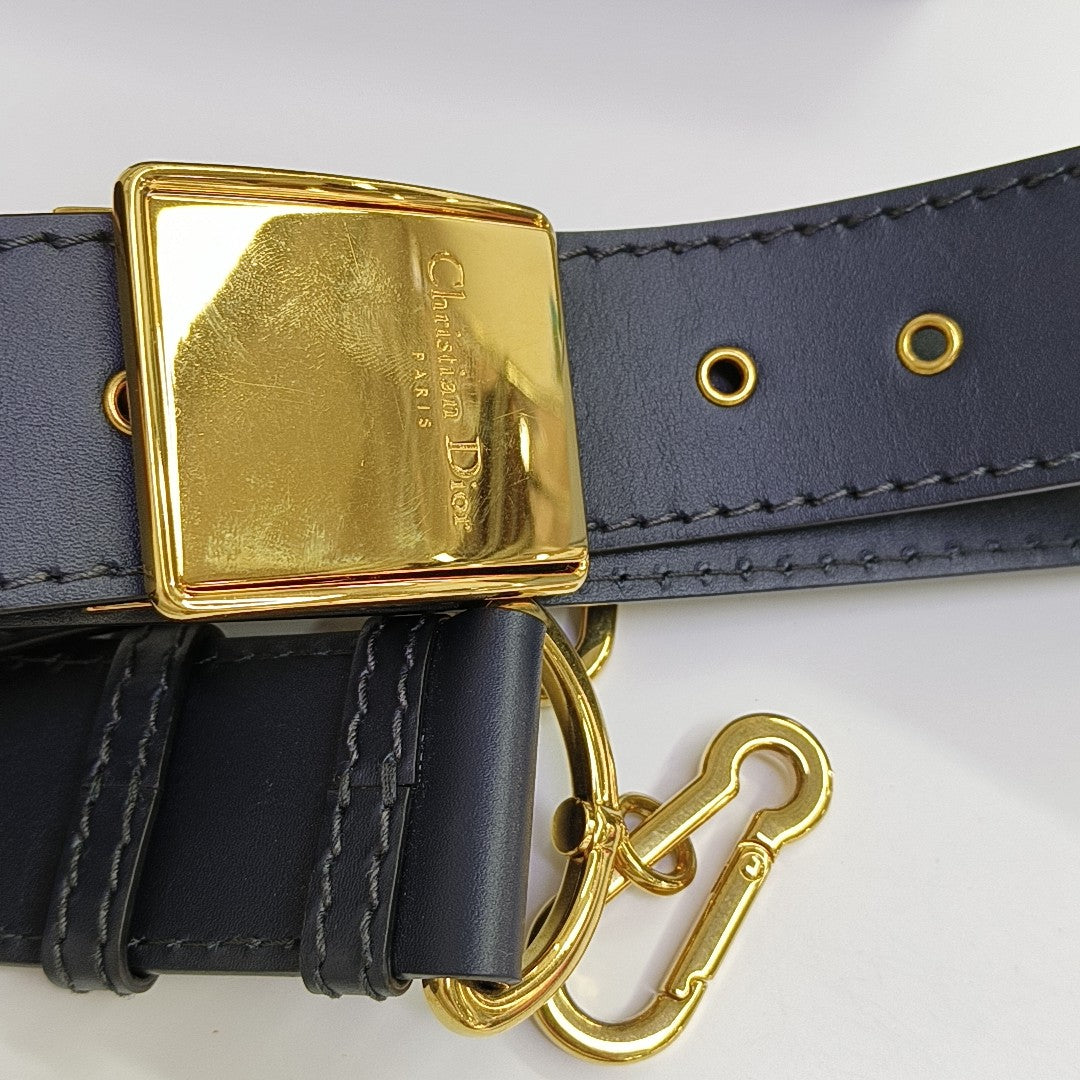 30 Montaigne Mini Oblique Canvas Blue