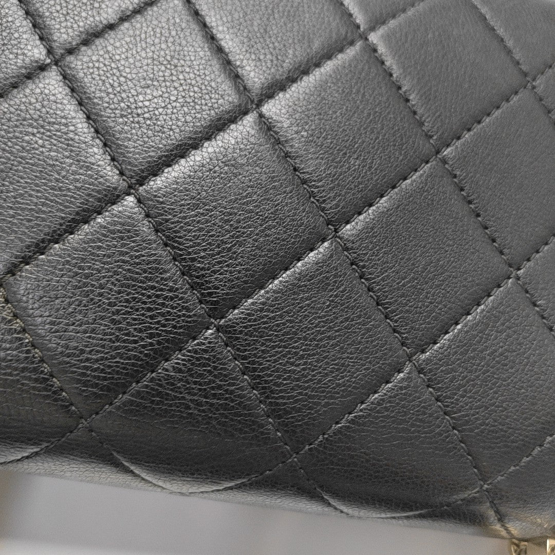 LABEL CLICK Quilted Calfskin Black