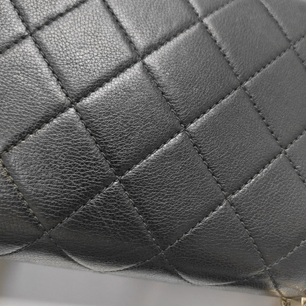 LABEL CLICK Quilted Calfskin Black