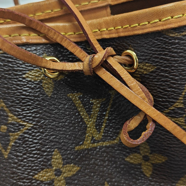 NÉONOÉ Nano Monogram Coated Canvas Brown