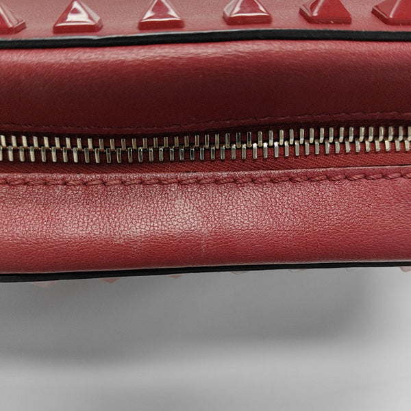 Leather Shoulder Bag Red