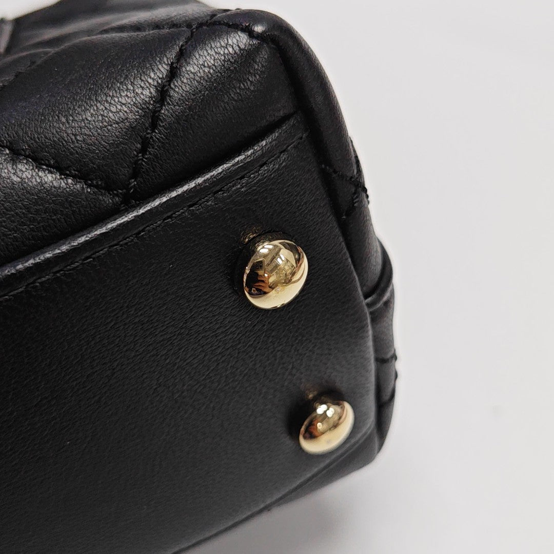 COCO HANDLE Mini Quilted Lambskin Black