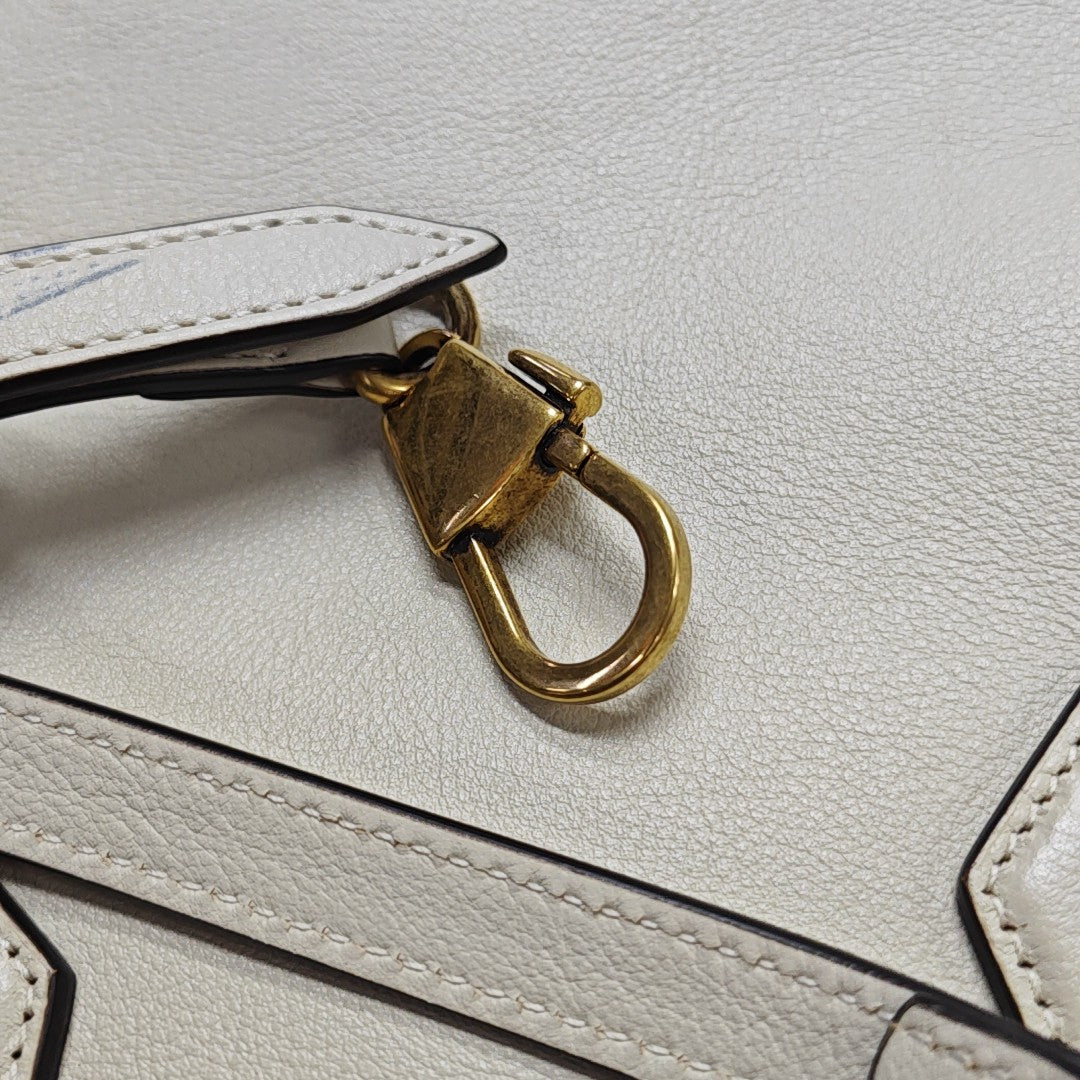 Diana Small Calfskin White