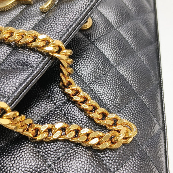 MONOGRAM Medium Chevron Calfskin Black