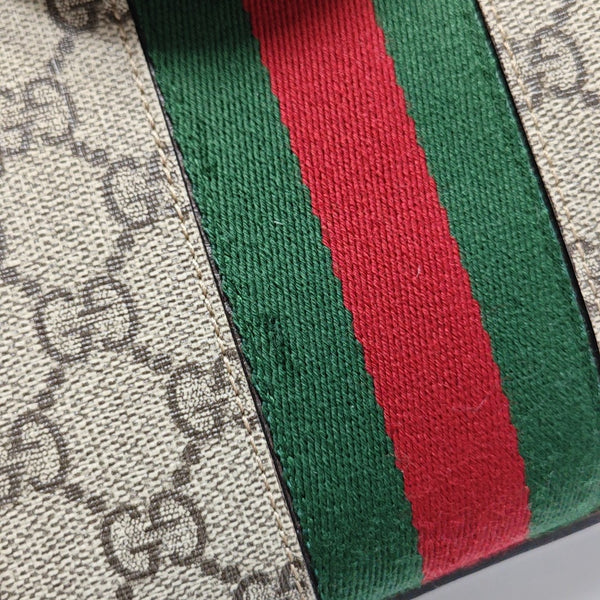 Ophidia Medium Monogram Coated Canvas Beige