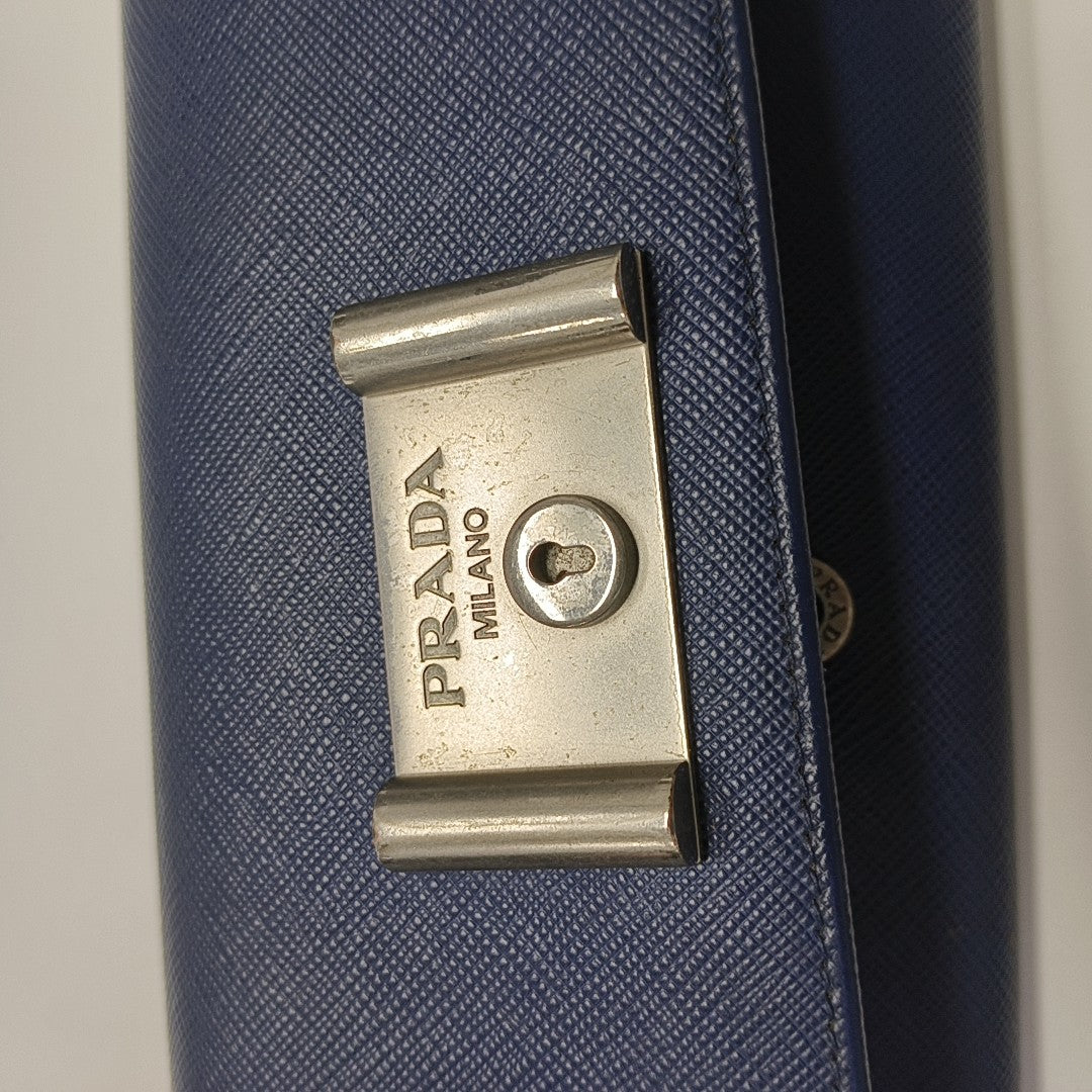 Saffiano Calfskin Wallet Blue