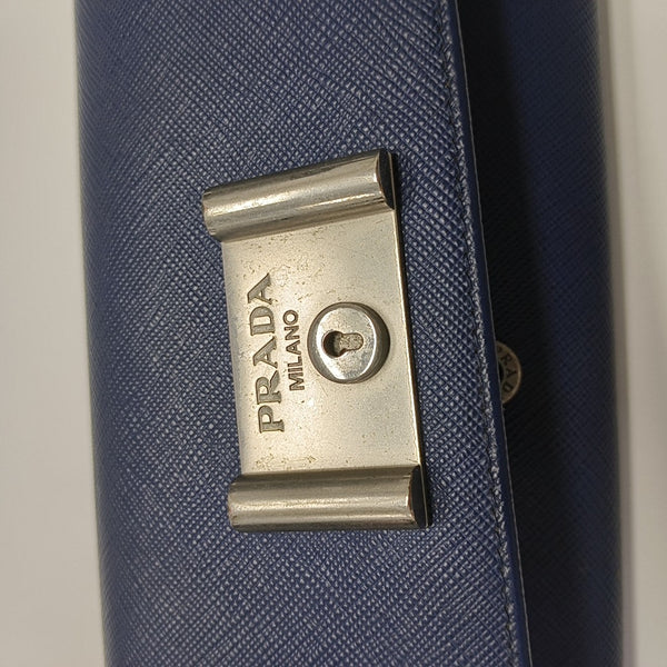 Saffiano Calfskin Wallet Blue