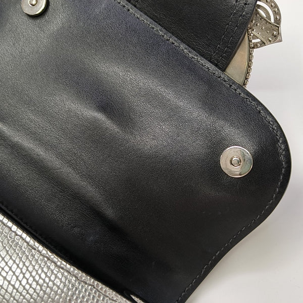 Miu Lady Calfskin Silver