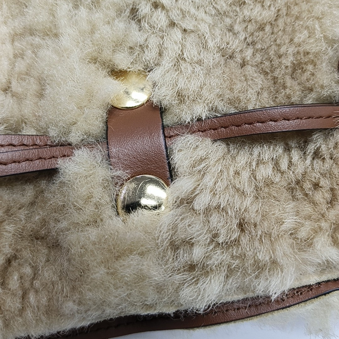 Fabric Bucket Bag Brown
