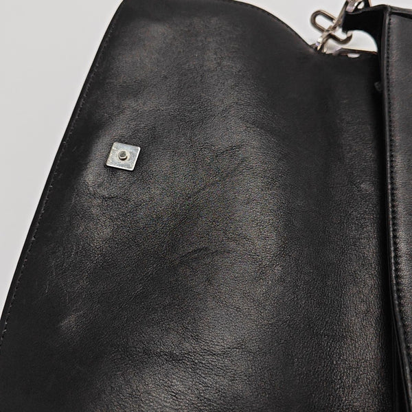 Calfskin Shoulder Bag Black
