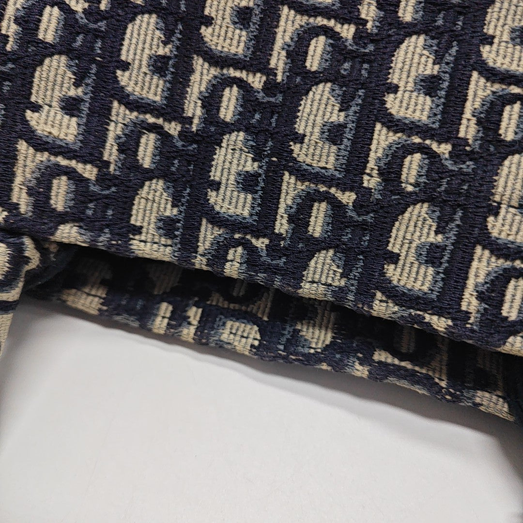 Book Tote Medium Oblique Canvas Blue