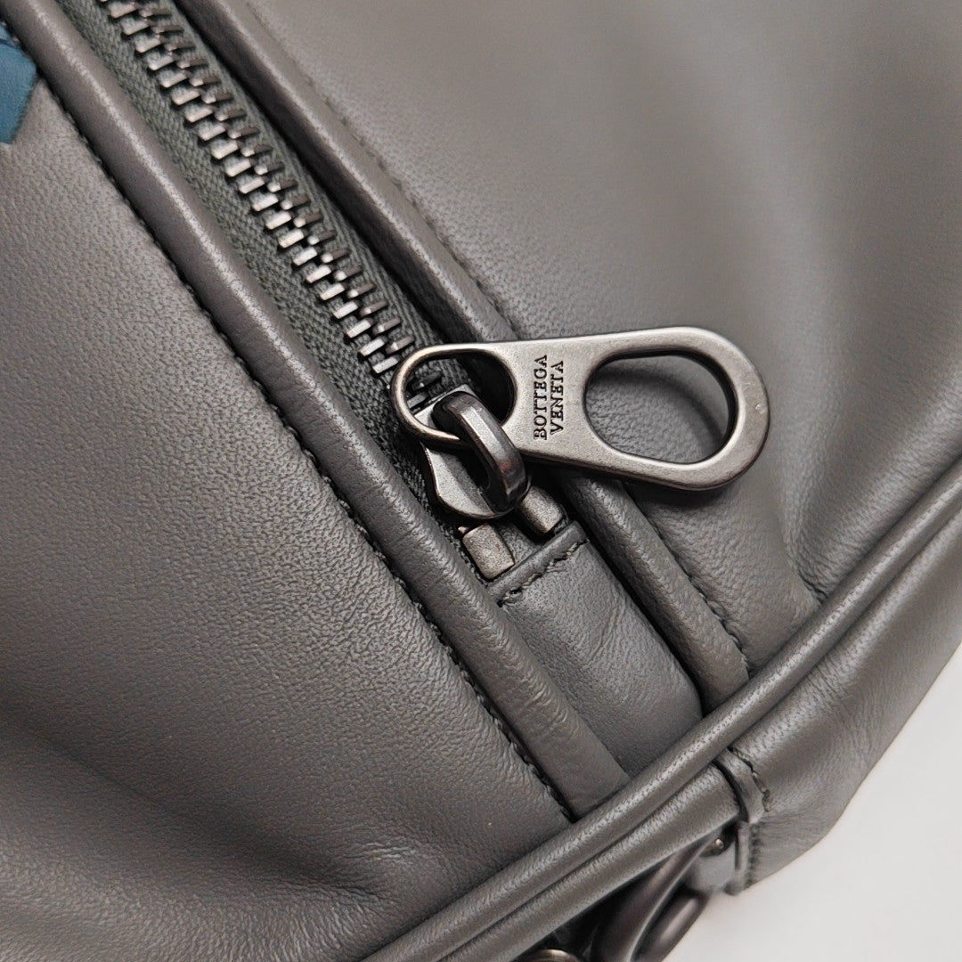 Calfskin Crossbody Bag Gray