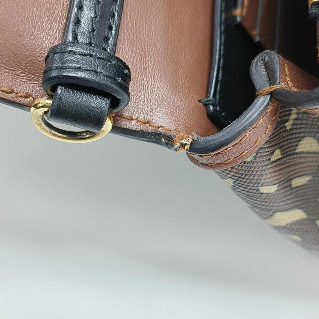 Crossbody Bag Coated Canvas Multicolor