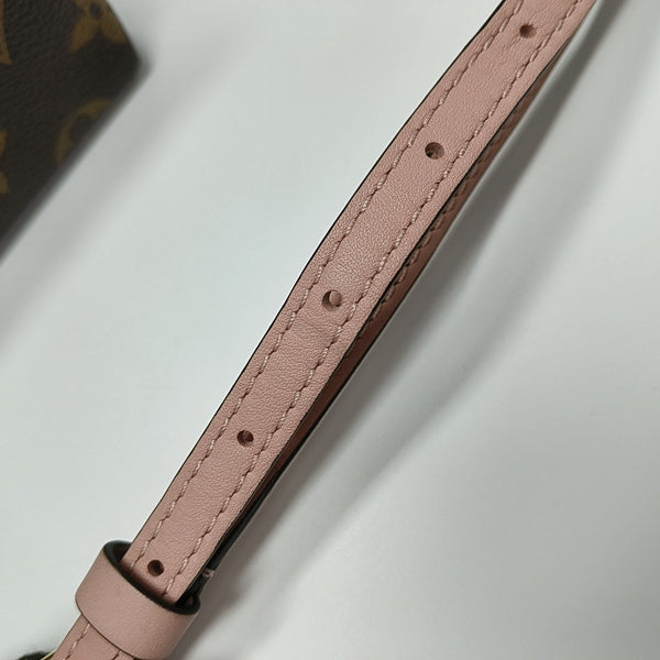 LOCKY BB Monogram Coated Canvas Pink