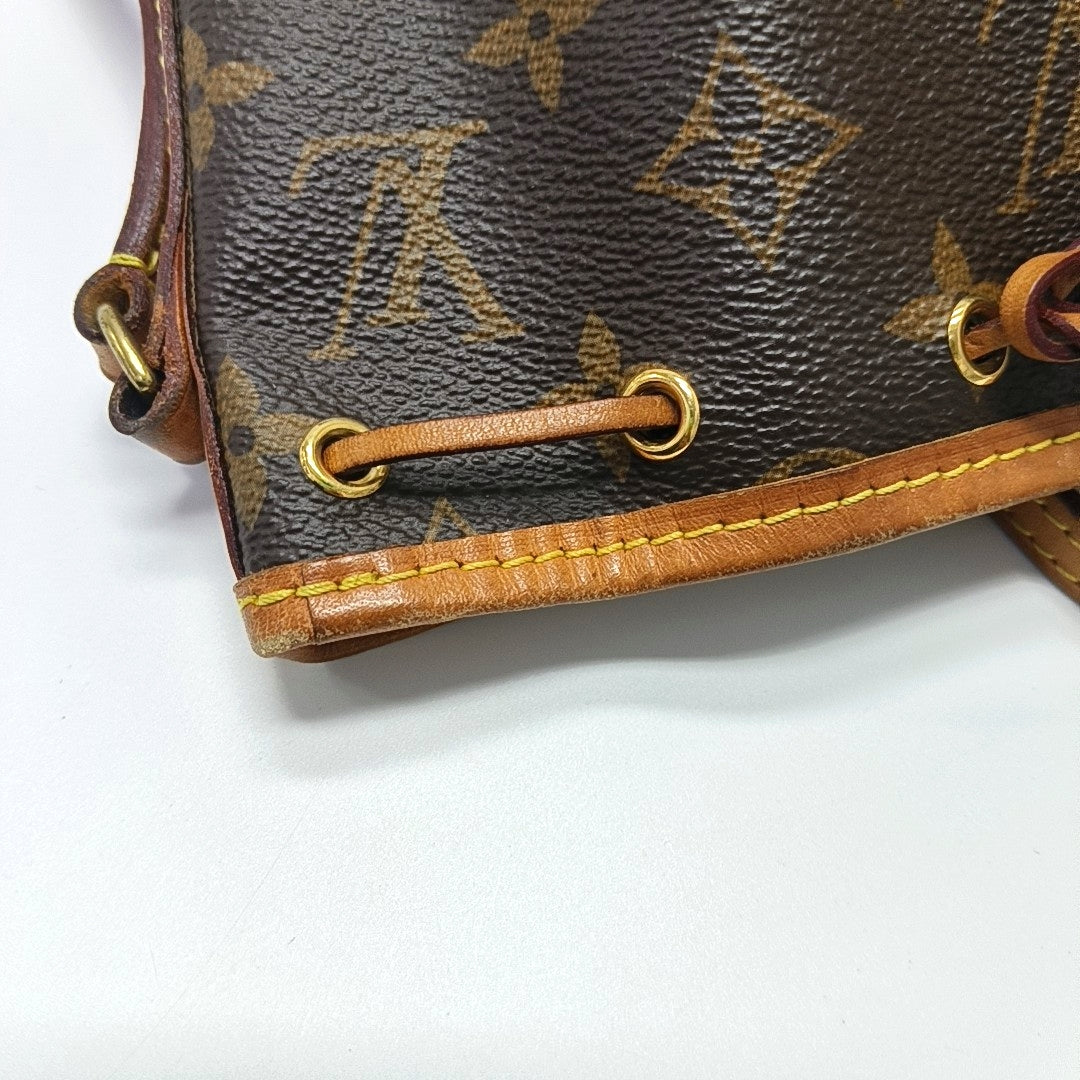 NÉONOÉ Nano Monogram Coated Canvas Brown