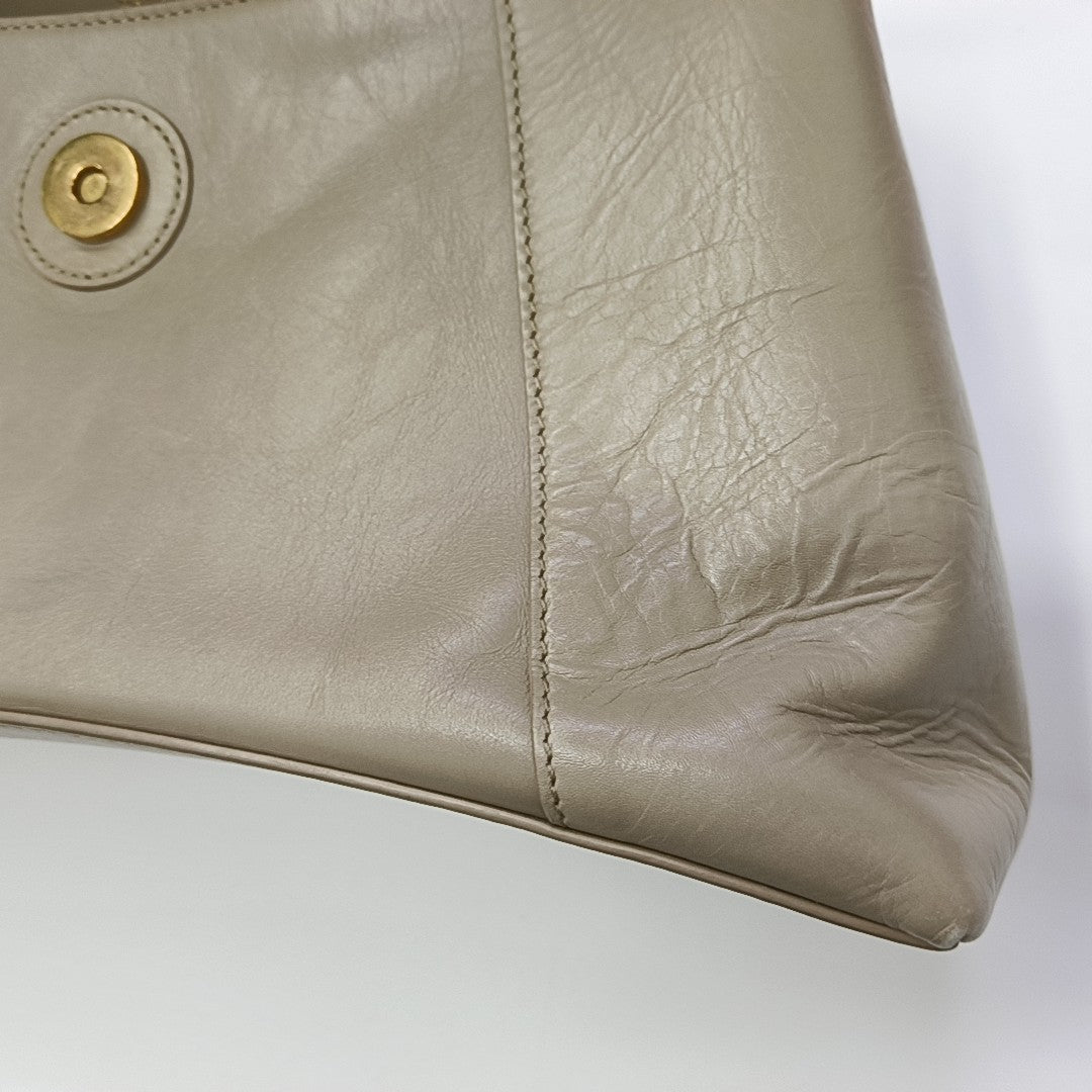 Downtown Small Calfskin Beige