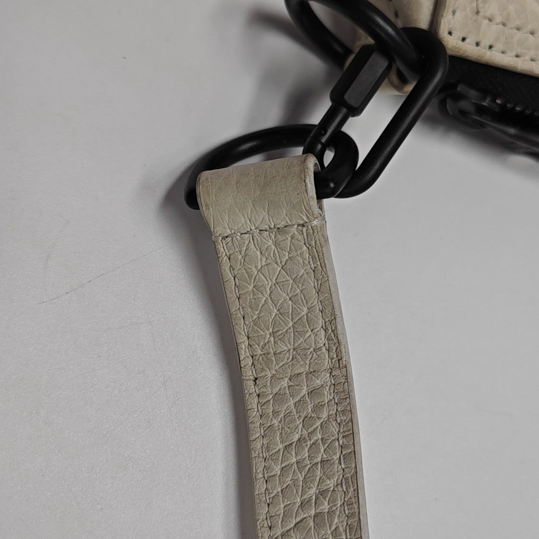 TRIANGLE Monogram Calfskin White