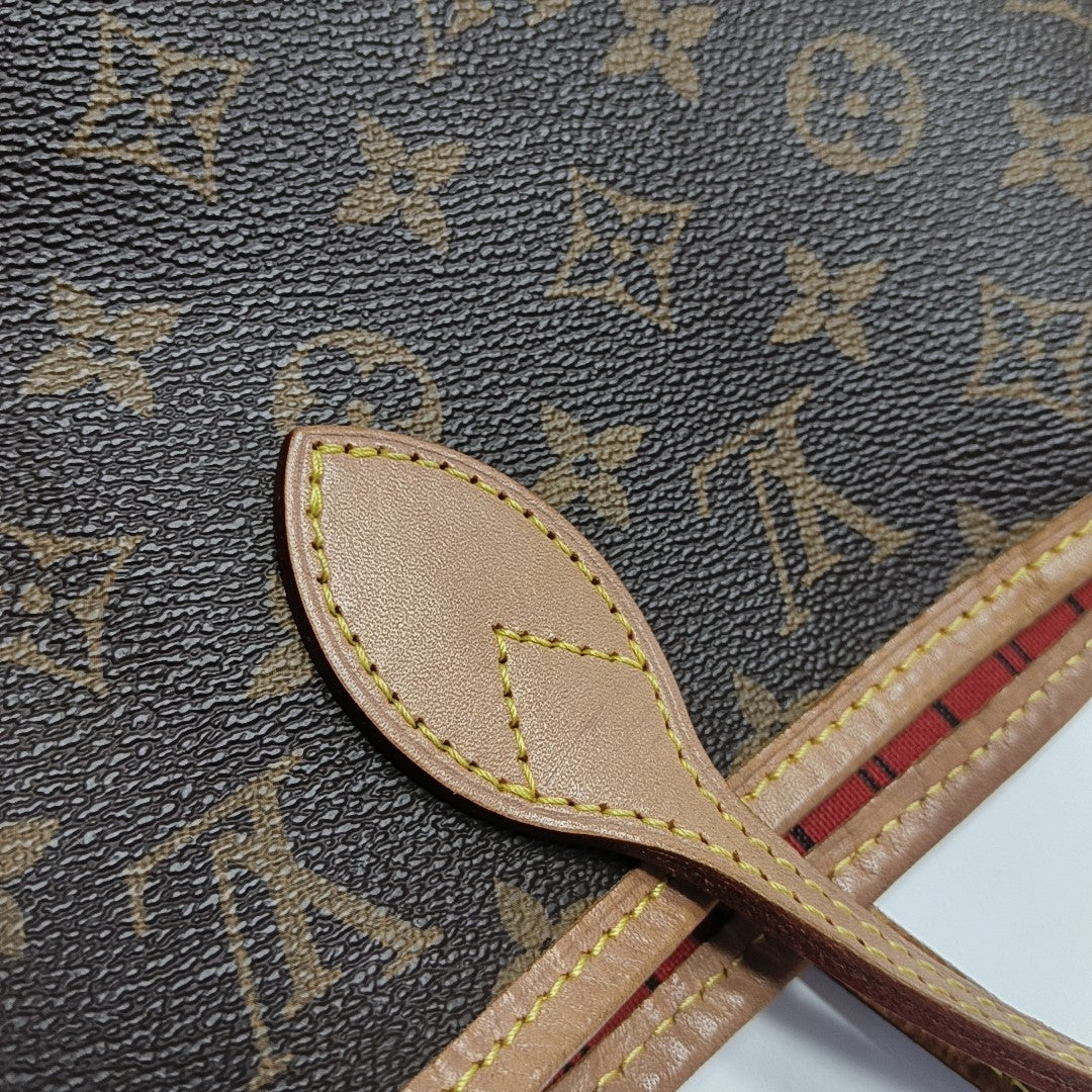 NEVERFULL MM Monogram Coated Canvas Brown