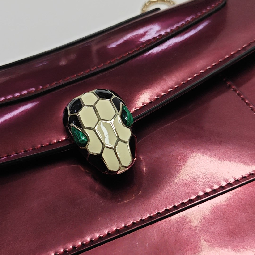 SERPENTI FOREVER Patent Leather Red