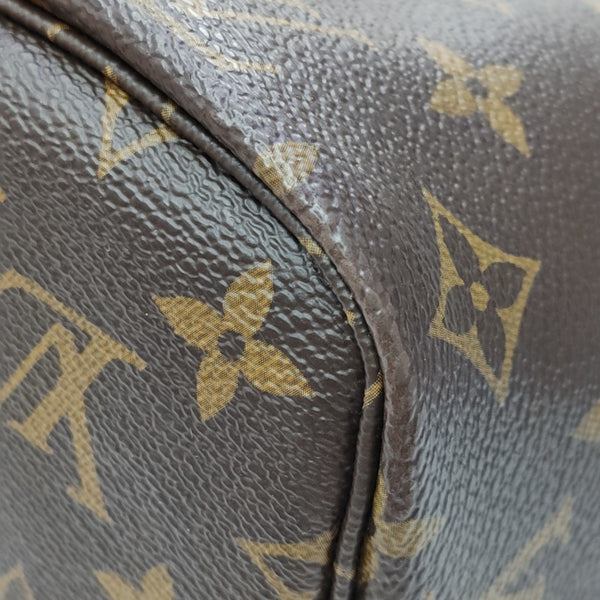 NEVERFULL MM Monogram Coated Canvas Brown