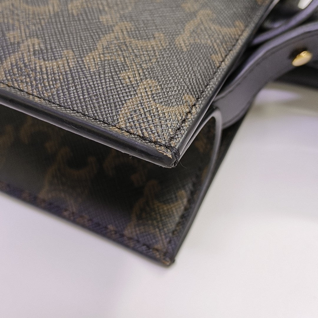 CABAS CELINE Small Coated Canvas Black