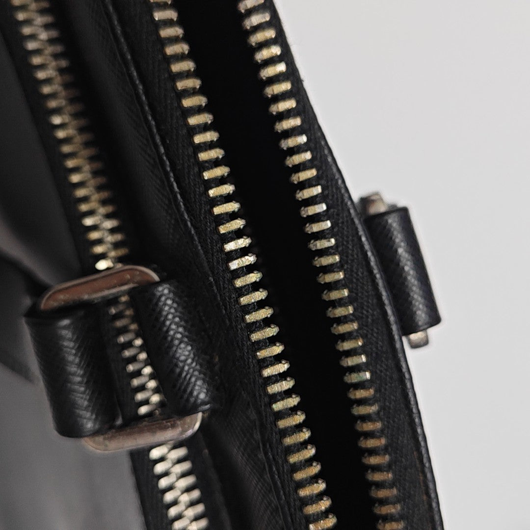 Saffiano Calfskin Tote Bag Black