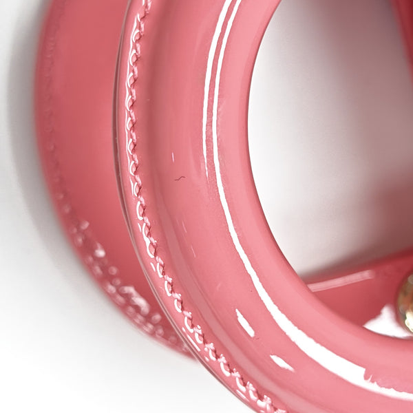Lady Dior Mini Cannage Patent Calfskin Pink