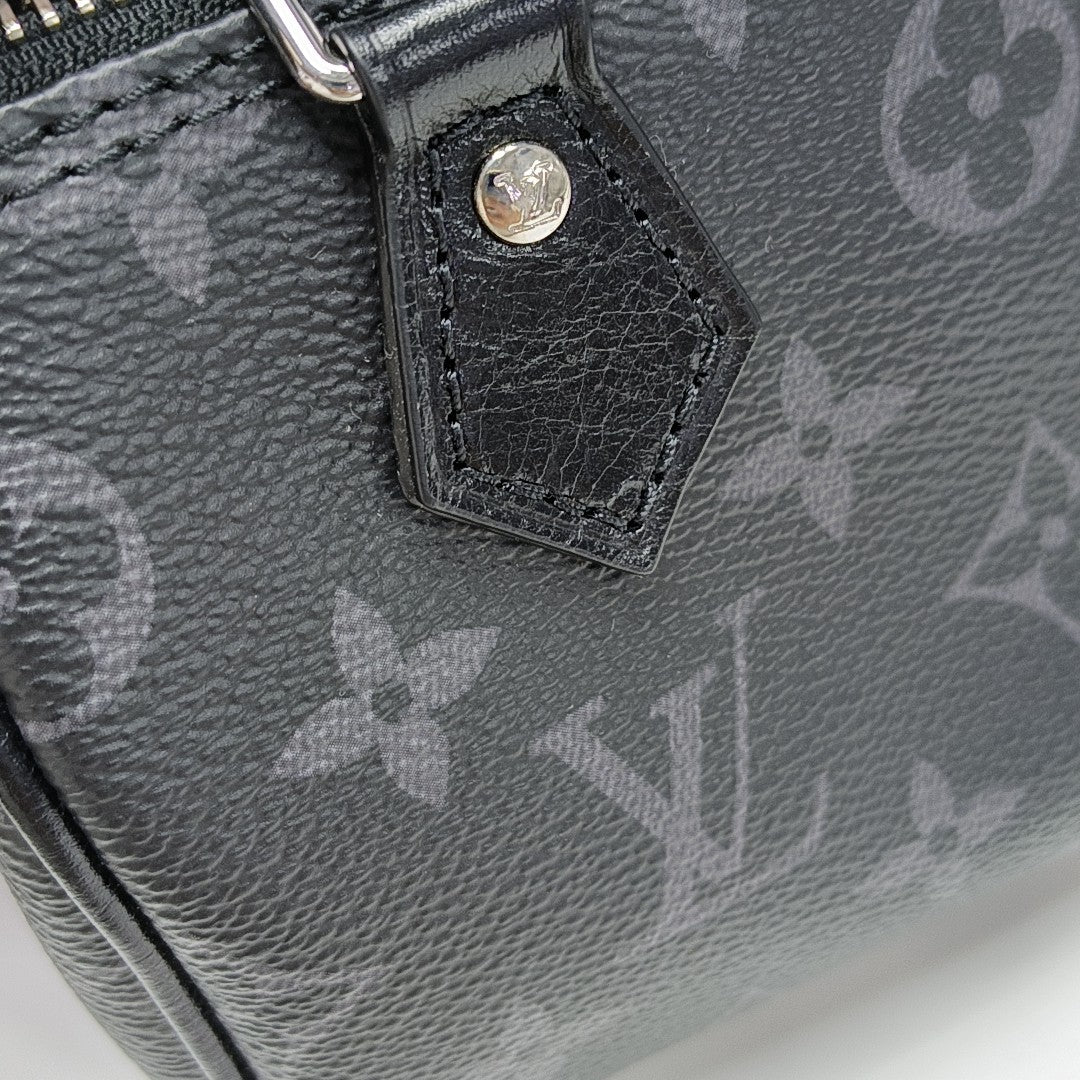 SPEEDY Monogram Coated Canvas Black