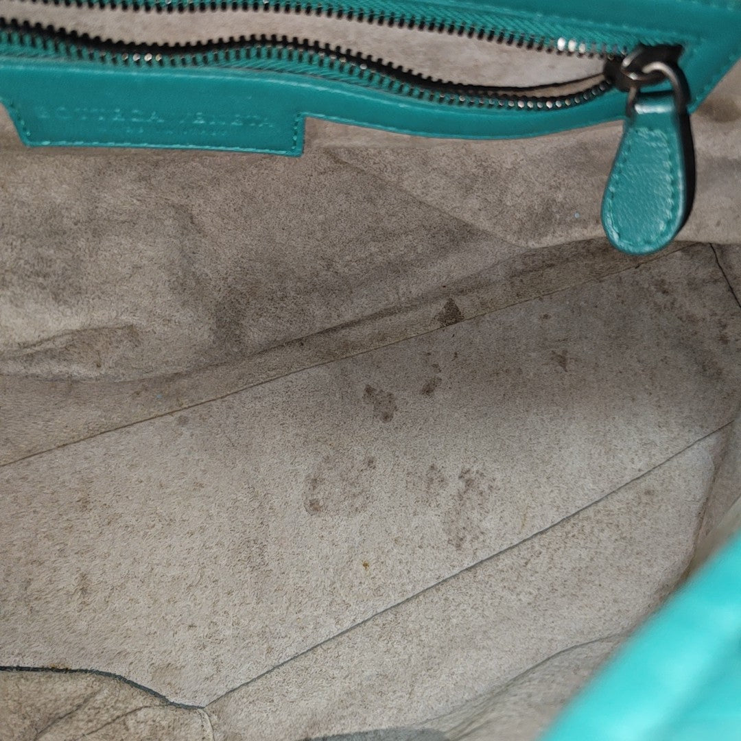 Lambskin Top Handle Bag Green