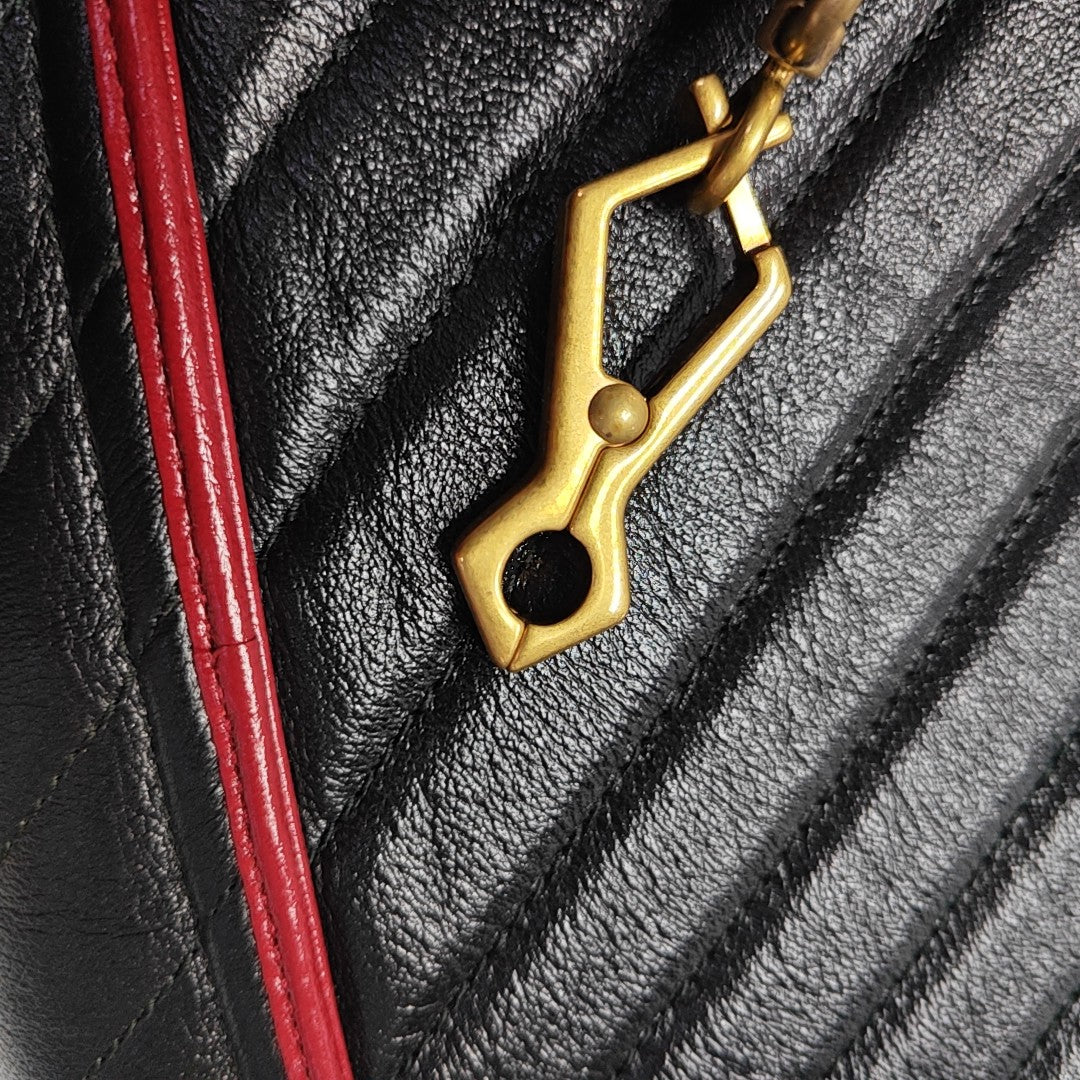 GG Marmont Mini Quilted Calfskin Black