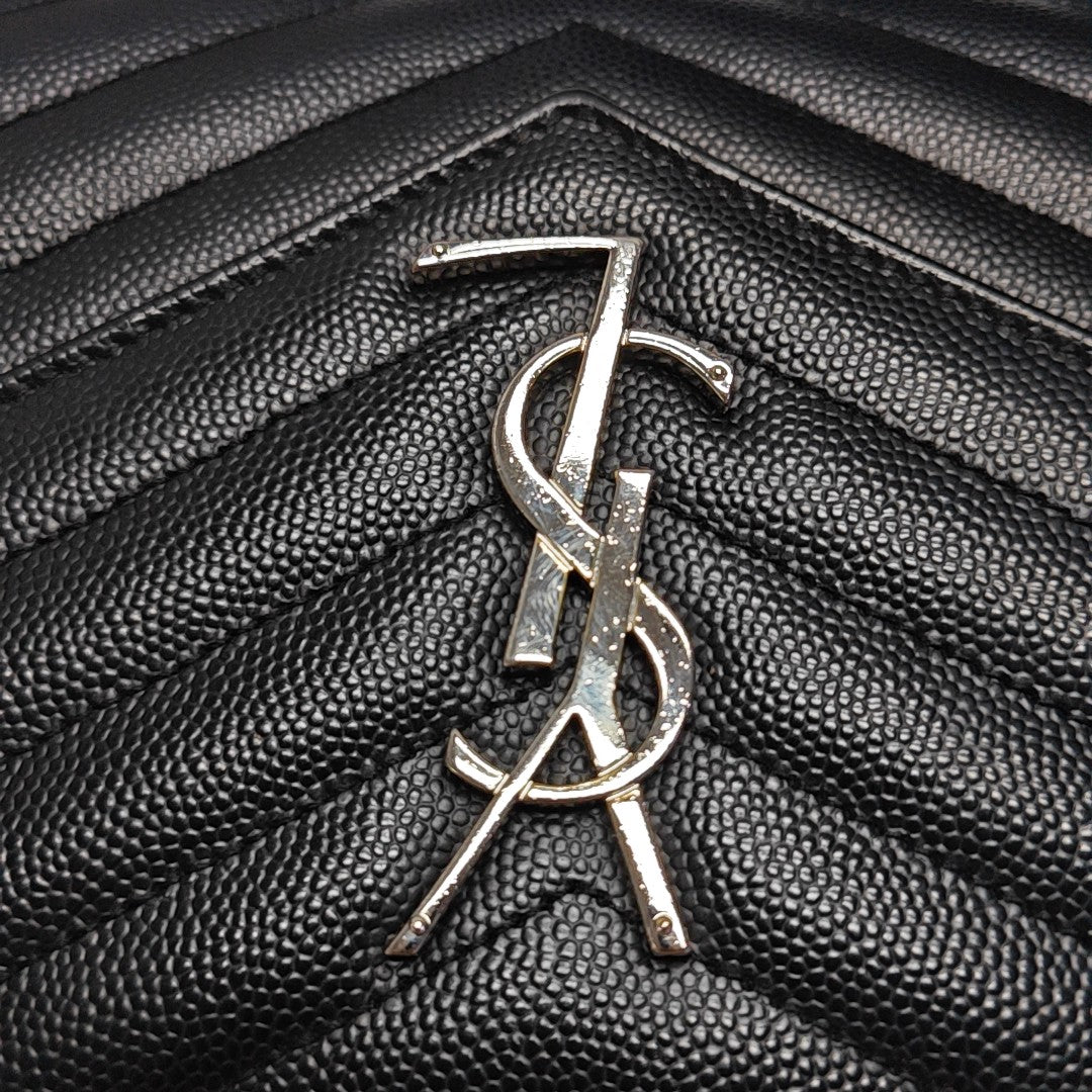 MONOGRAM Medium Chevron Calfskin Black