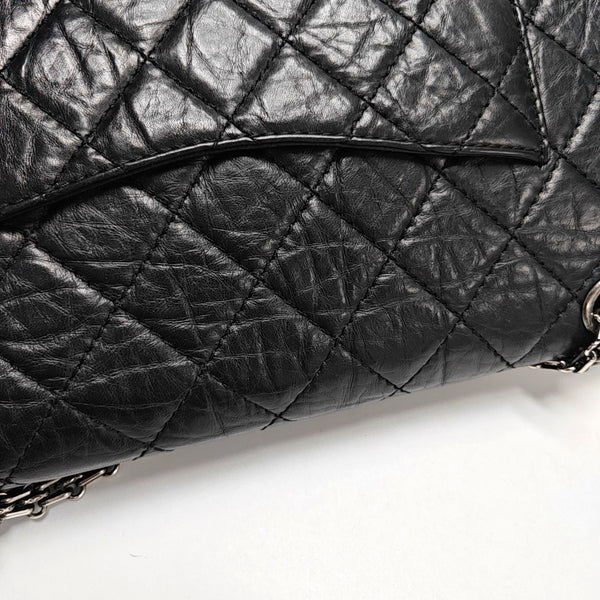Authenticated pre-owned  2.55 227 (jumbo) Quilted Vintage Calf Black - Shoulder Bag at Looply