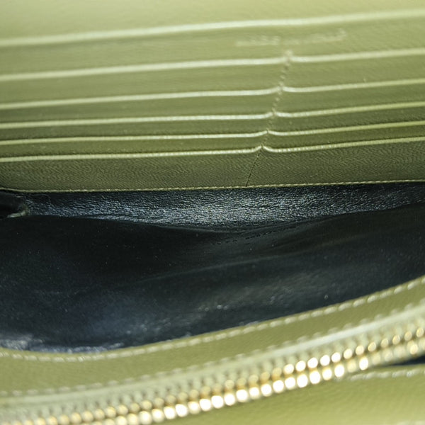MONOGRAM Medium Chevron Calfskin Green