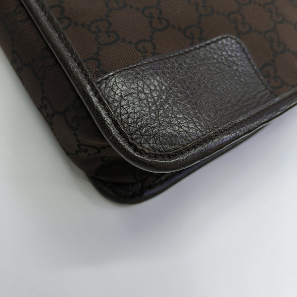 Monogram Canvas Shoulder Bag Brown
