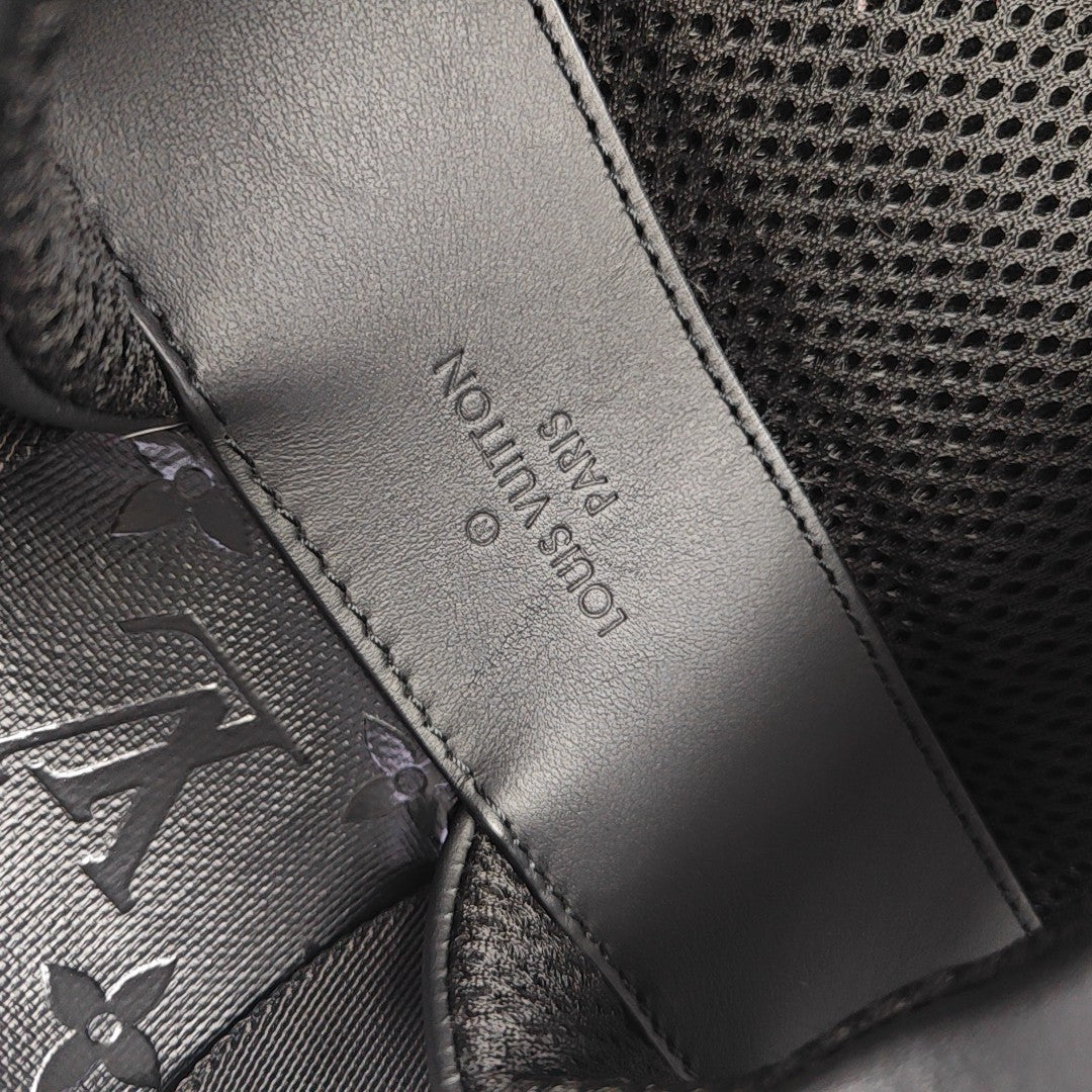 CHRISTOPHER Monogram Coated Canvas Black