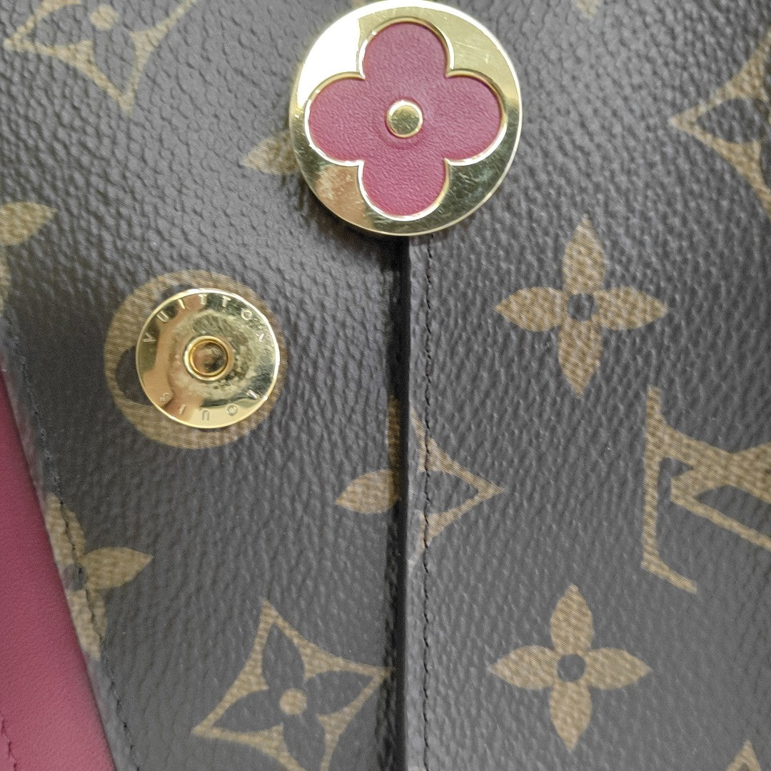FLORE Monogram Coated Canvas Brown
