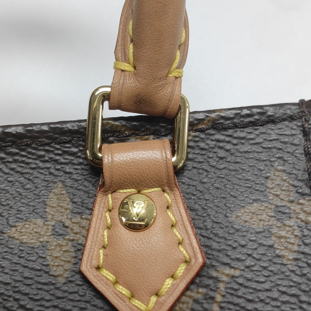 SAC PLAT Mini Monogram Coated Canvas Brown